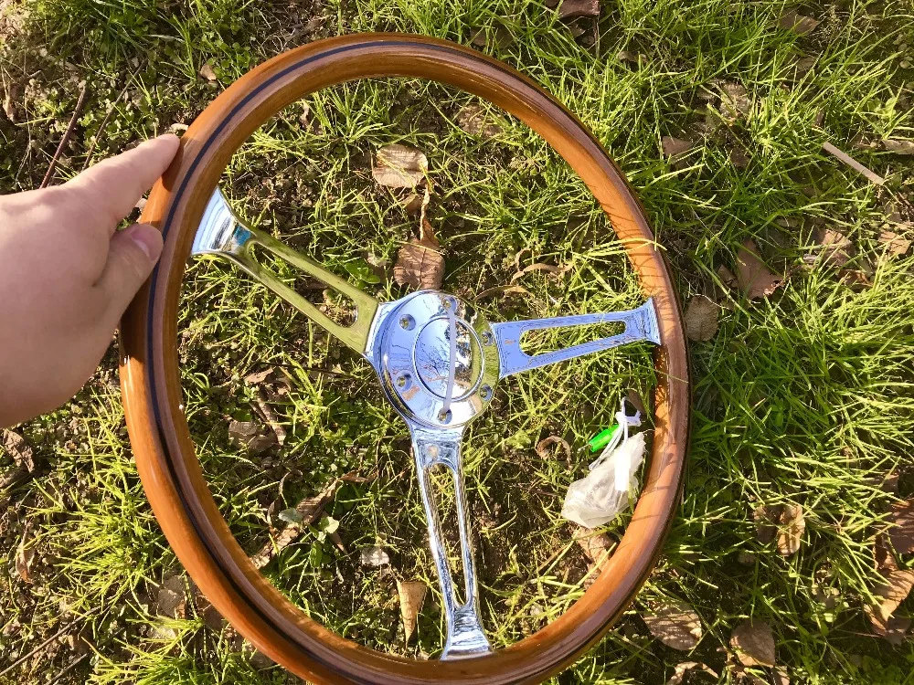 universal high quality 380mm15inch38cm  Wooden Phoebe steering wheel racing car steering wheel three racing Phoebe