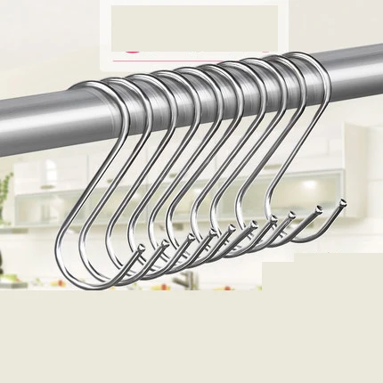 

Stainless Steel s-Type Hook Hook Door Metal Multi-Function Large Coat Hat Curved Hook Hanger Hook Stainless Steel