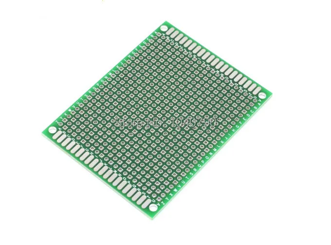 Free Shipping  6*8cm  5pcs Double sided  PCB Printed Circuit Board Prototyping FR-4 Glass Fiber Universal double circuit board