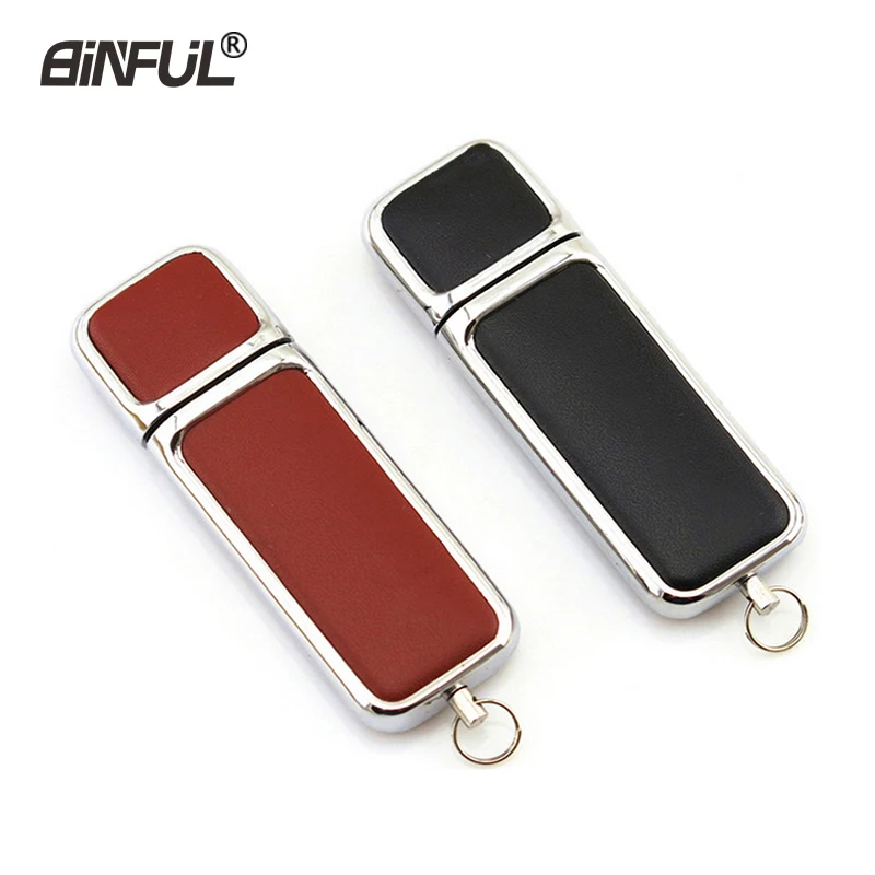 Hot pen drive Capacity Keychain Leather USB 2.0 flash drive 4GB 8GB 16GB 32GB 64GB pendrive memory stick U Disk thumb gift