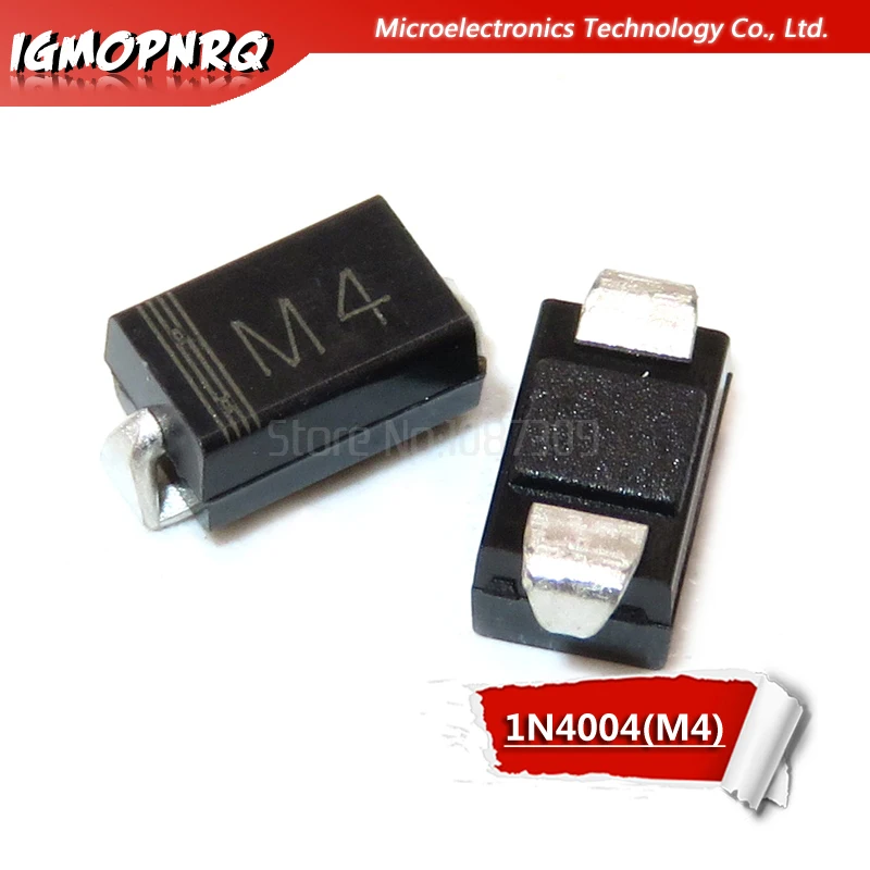 100PCS 1N4001 M1 1N4004 M4 1N4007 M7 FR107 RS1M FR207 RS2M HER108 US1M SF18 ES1J SF14 ES1D DO-214AC SMA Rectifier diode image 2