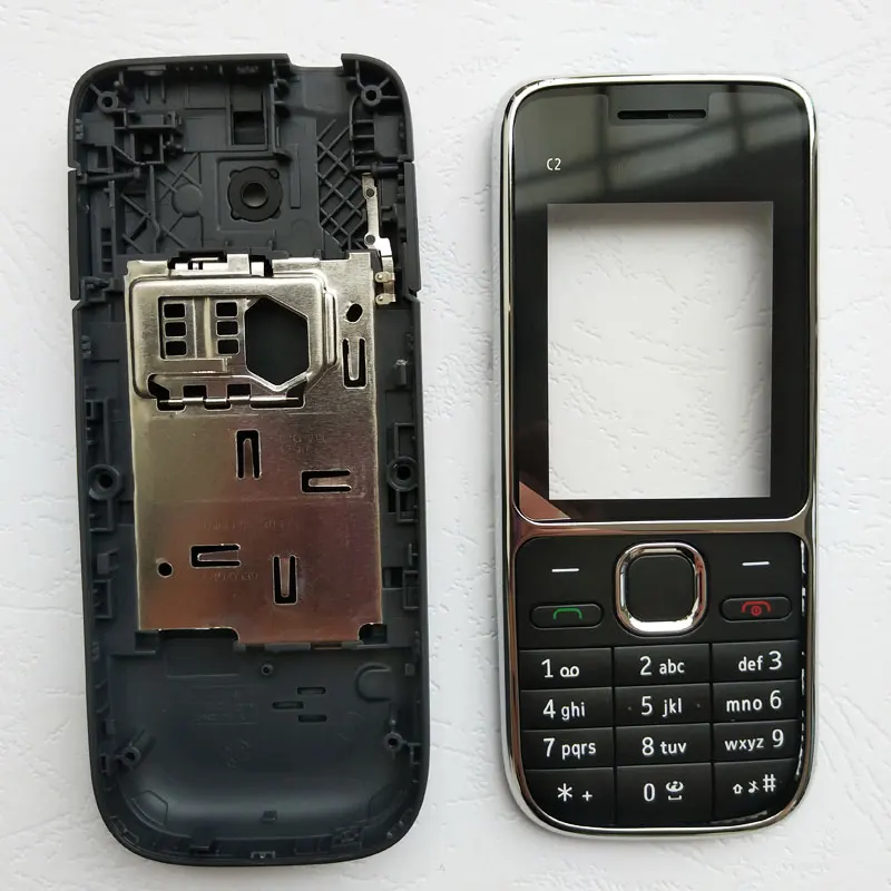 New Full Hosing For Nokia C2 C2-01 Back Cover+Middle Frame+Front Frame+Keypad With Logo