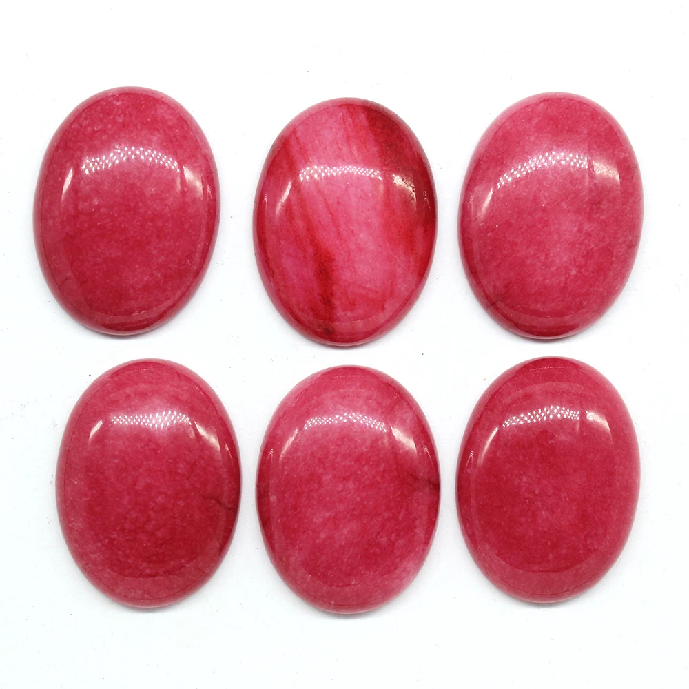 NoEnName_Null  Wholesale 6pcs/lot natural rainbow stone Oval CAB CABOCHON 30x40mm beads for Diy jewelry accessories making free