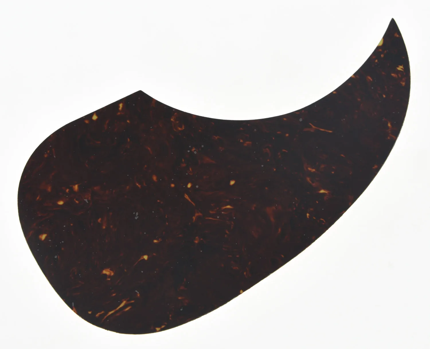 KAISH Teardrop Acoustic Guitar Pickguard Adhesive Scratch Plate Dark Brown Tortoise