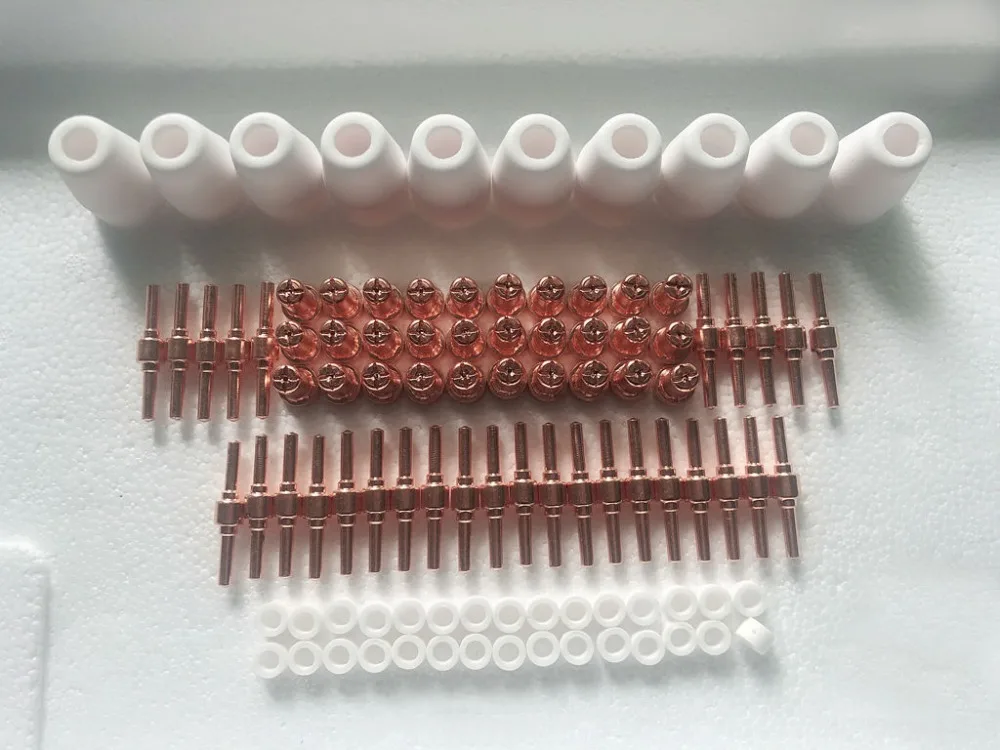 PT31 LG40 Air Nozzle Plasma Cutting nozzle iron Torch plasma Consumables Extended nozzle plasma welder electrode 100pcs