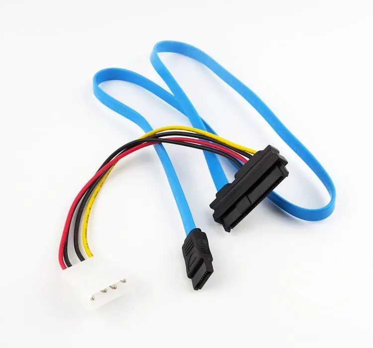 

Free Shipping 50cm Mini SAS 29P SFF-8482 to SATA 3.0 7P Cable Adapter w/ Power Cable Connector