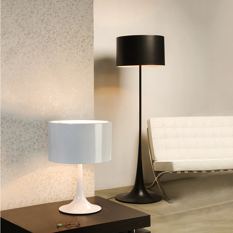 Imagem -04 - Grande Branco Preto Ferro Forjado Lâmpada de Assoalho Moderna Sala Estar Nordic Designer Suporte Lâmpadas Quarto Conduziu a Luz Fl11 Dia.50cm H178cm