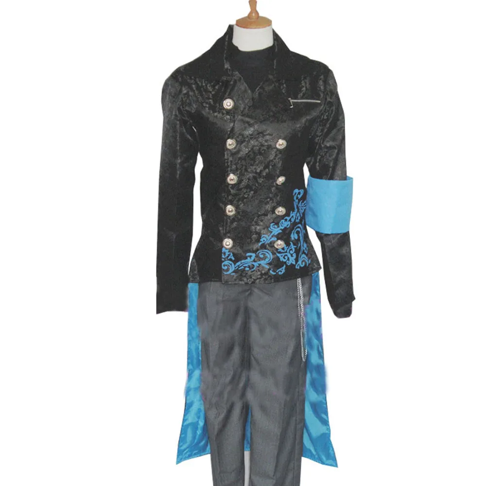 

2025 Vergil Yougth Cosplay Costume Black Custom Made Uniform
