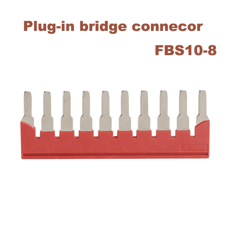 

FBS10-8 Spring Terminal Central Connector Strip ST-6 Din Rail Terminals Block Plug-in Bridge Center Short Connection Bar