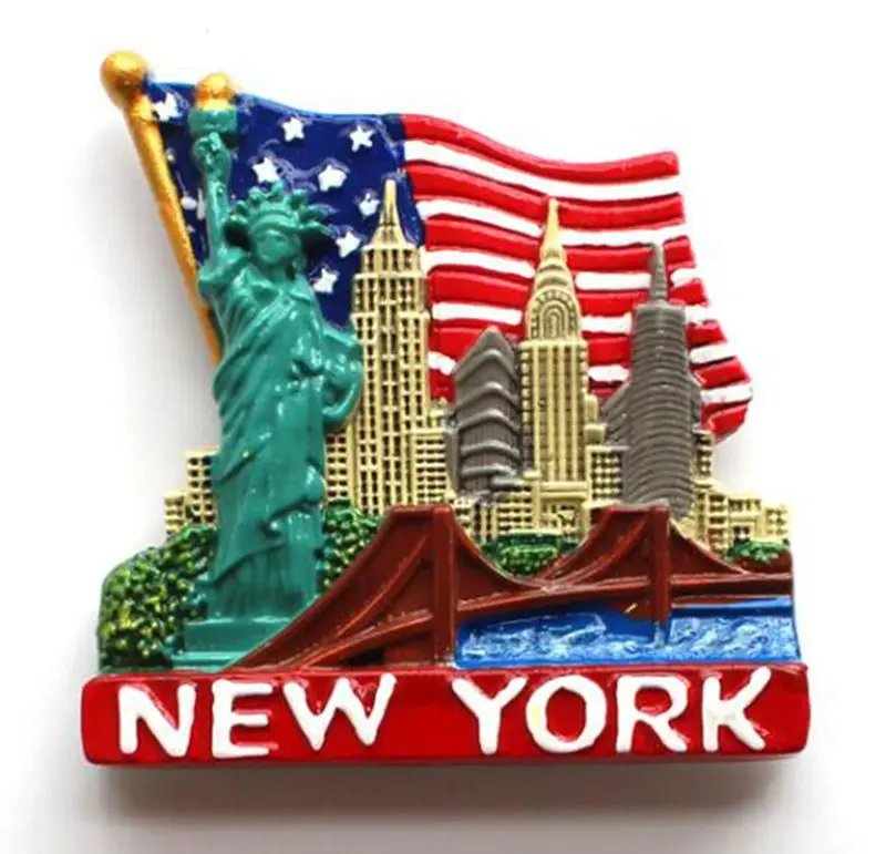 Statue Of Liberty New York USA Tourism Souvenir 3D Fridge Magnets Creative Home Decortion Refrigerator Magnetic Stickers Gift