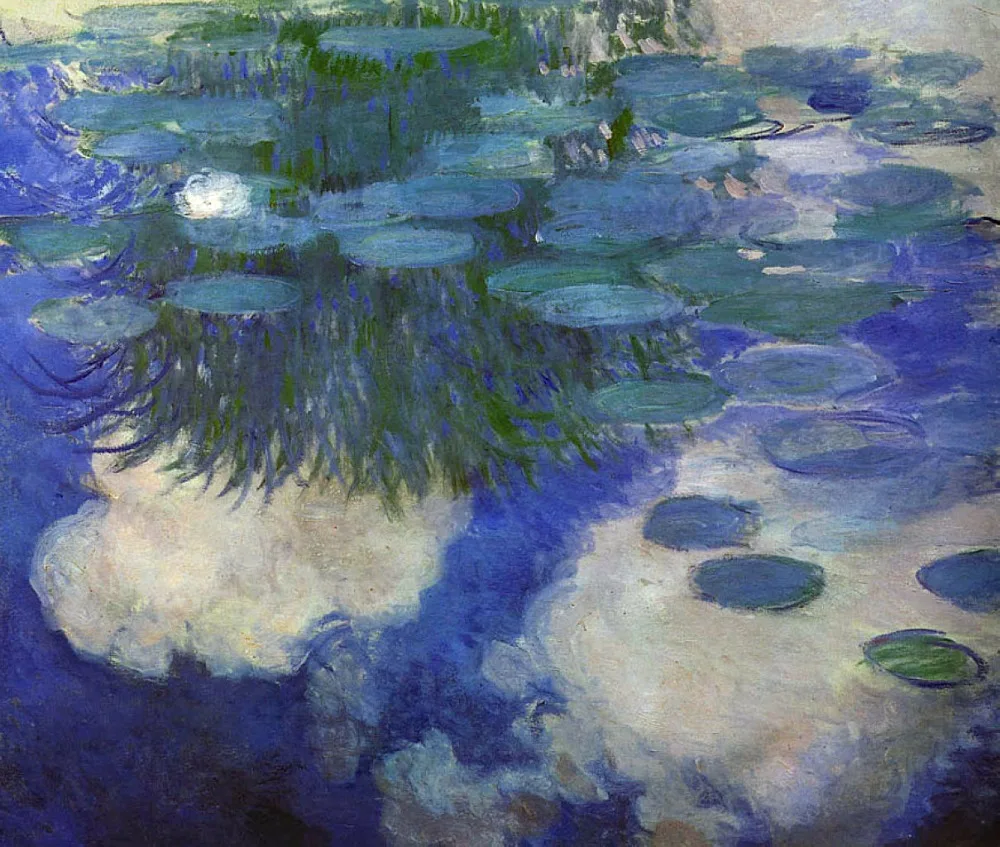 100% handmade landscape oil painting reproduction on linen canvas,water-lilies-39 by claude monet,FREE dhl Shipping,top quality