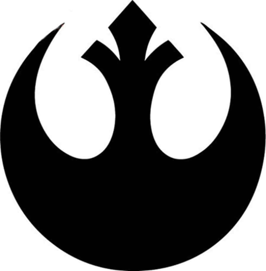 2 sztuk/zestaw różnorodne postacie naukowe naklejki ścienne winylowe Imperial Rebel Alliance Logo naklejka na laptopa/telefon/dekoracja samochodu