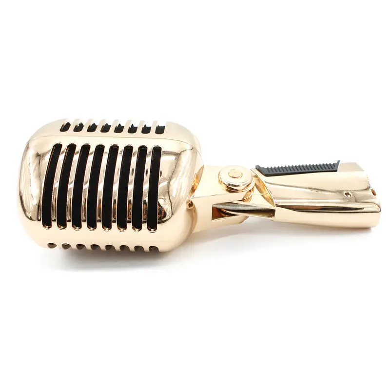 Micrófono Retro profesional, altavoz, micrófono Jazz/azul con malla metálica, micrófono dinámico clásico para cabina de boda