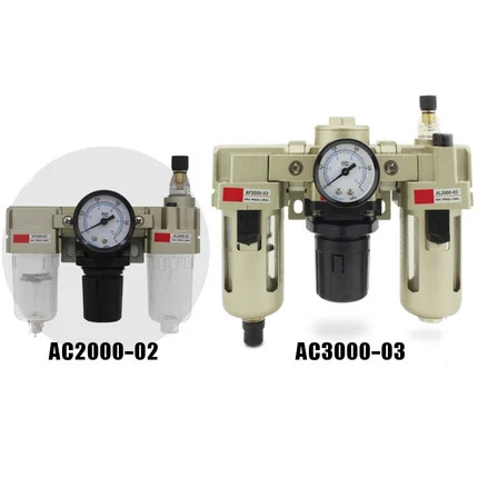 AC4000-04 AC4000-04D AC4000-06 AC4000-06D Air Source Treatment Unit Filter Regulator With Cover 3 Combination