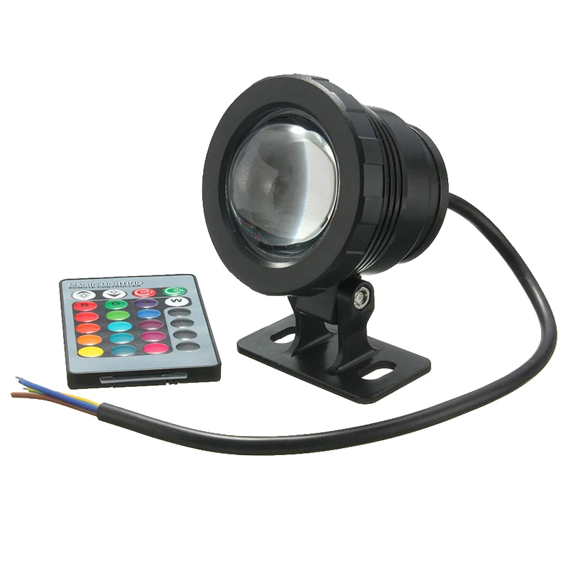 12V 10W/20W RGB luz LED fuente piscina estanque foco bajo el agua lámpara de noche impermeable decoración de Fiesta de jardín al aire libre + control remoto