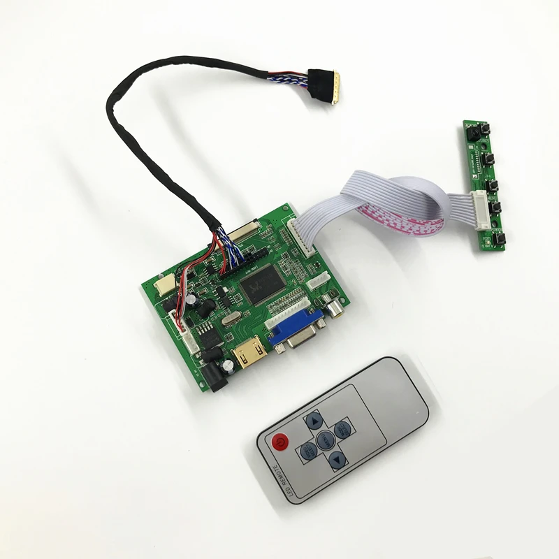 Placa de controlador LCD compatible con HDMI VGA 2AV, para 14 pulgadas, 1366x768, B140XW01, V0, VB, V8, V1, V2, WLED, LVDS