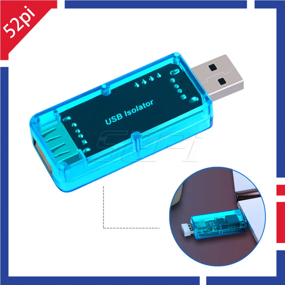 

52Pi New USB Isolator Module USB Digital Isolator Isolation USB to USB Voltage Board Protection, Based on ADuM3160 Component