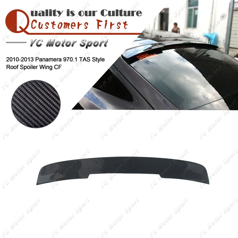 Car Accessories Carbon Fiber TAS Style Roof Spoiler Fit For 2010-2013 Panamera 970.1 Rear Roof Spoiler Wing