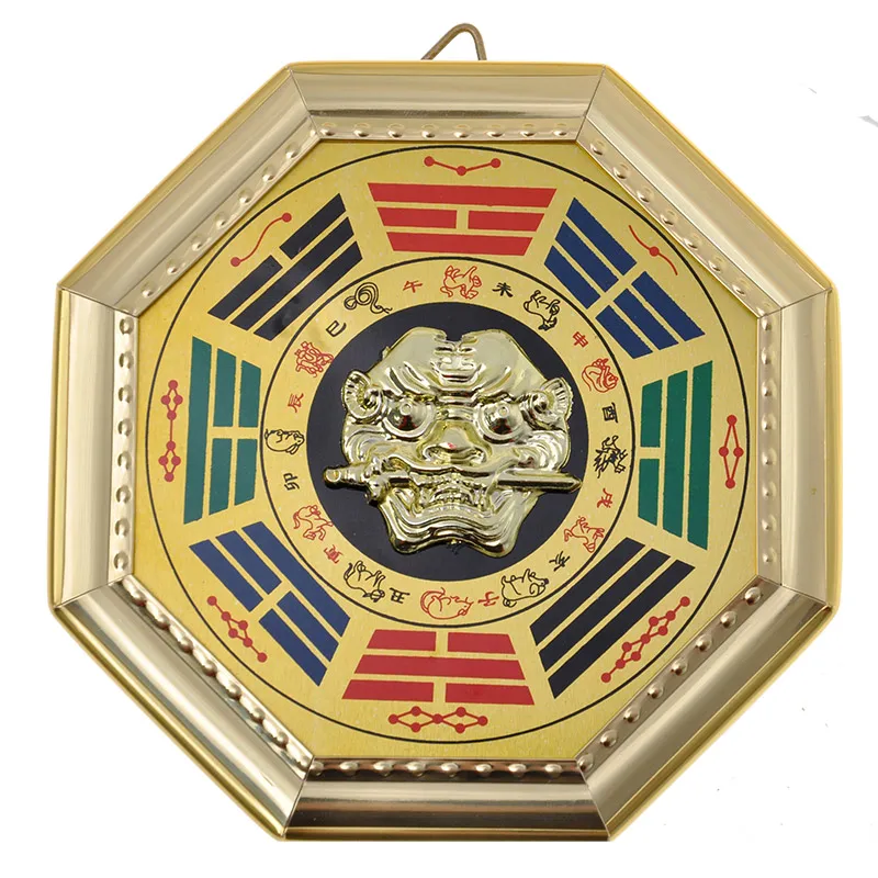 Chinese Feng Shui Decorating Lion Bagua Mirror Taoist Talisman Energy FengShui Tai Chi Home Decoration Ornament Decor