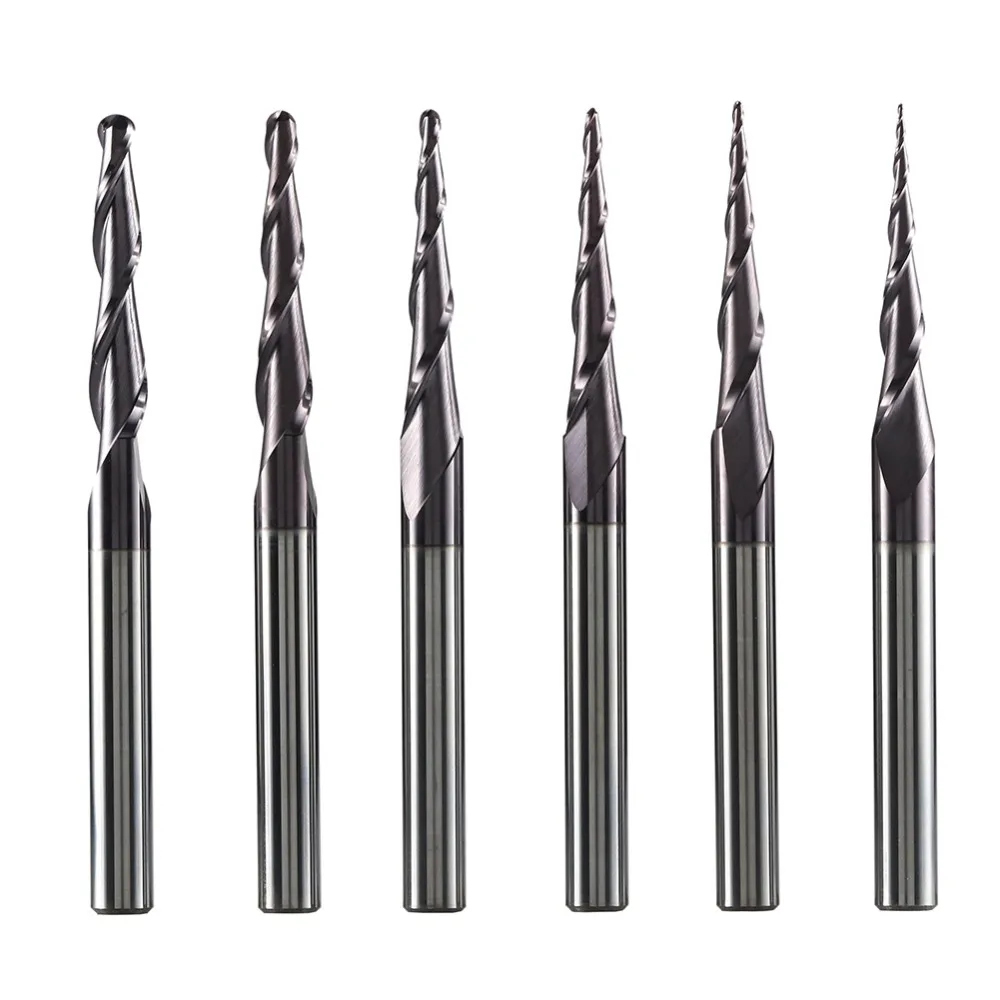 Frez trzpieniowy z węglika spiekanego, frezy kuliste stożkowe 4mm 6mm 8mm, frezy do drewna i metalu