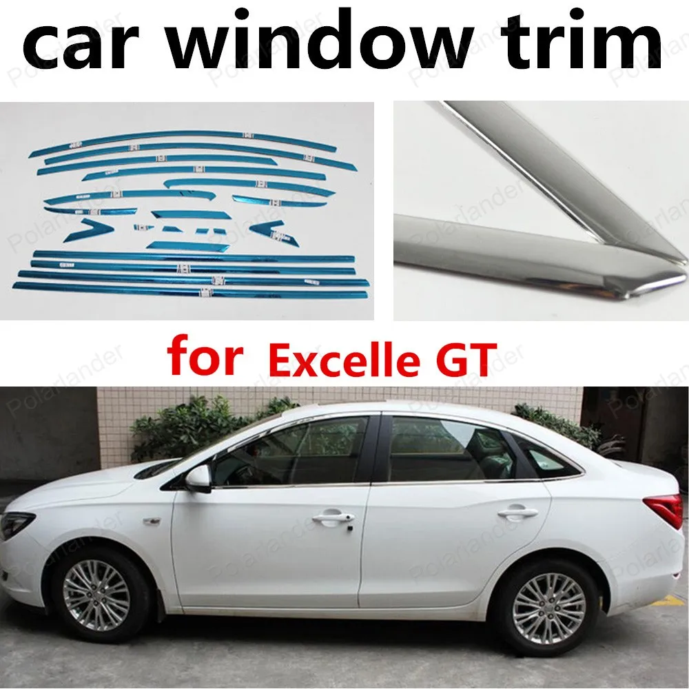 wholesale stainless steel dedicated car modification   bright silver window trim strip for Excelle GT 2015 2016