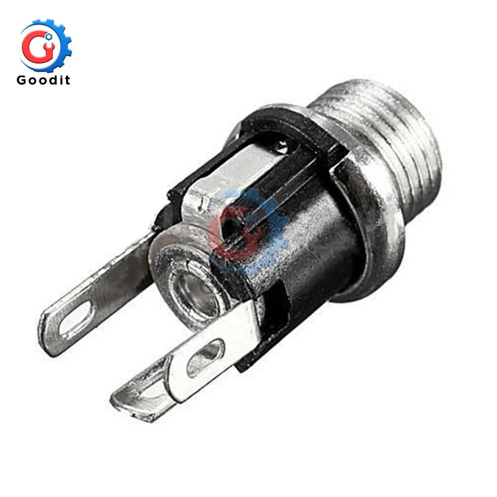 10PCS DC Power Connector pin 2.1x5.5mm Female Plug Jack + Male Plug Jack Socket Adapter PCB Mount DIY Adapter Connector 2.1X5.5