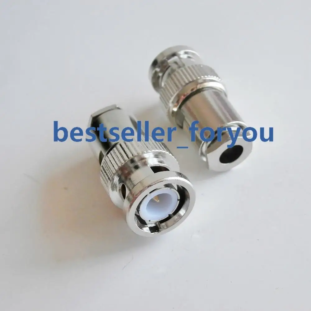 1X BNC Male Plug Clamp RG58 RG142 LMR195 RG400 Cable Straight New RF Connector