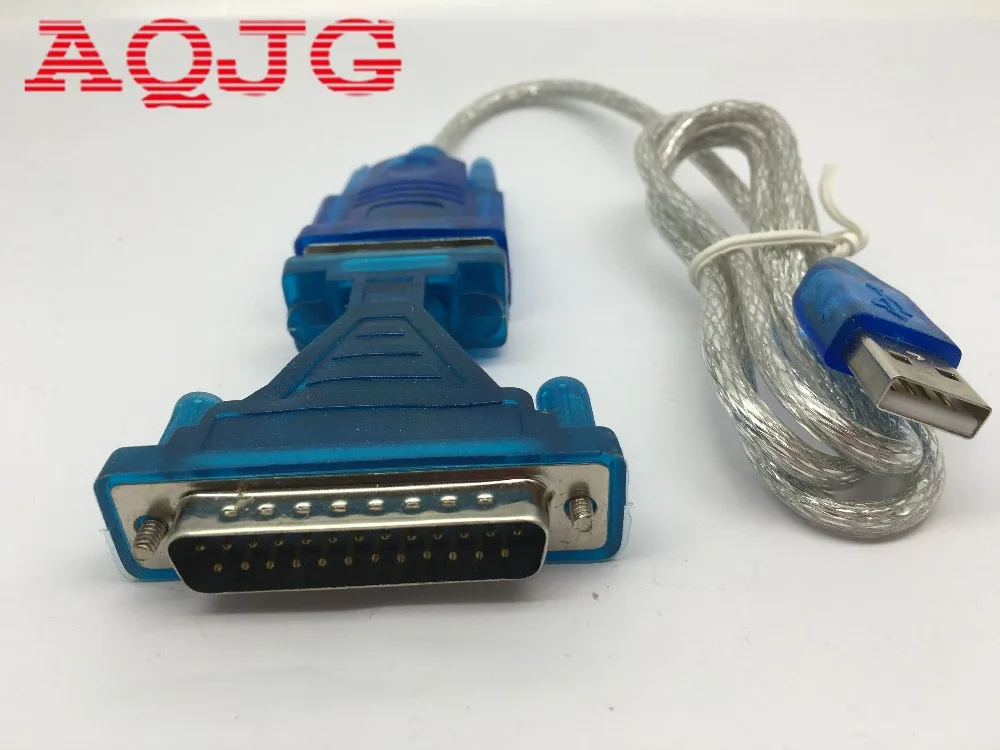 New USB 2.0 To RS232 Com Port 9 PIN SERIAL DB25 DB9 Adapter Cable Converter for Windows 98/ ME/ 2000/Windows 0.8M 3ft  AQJG