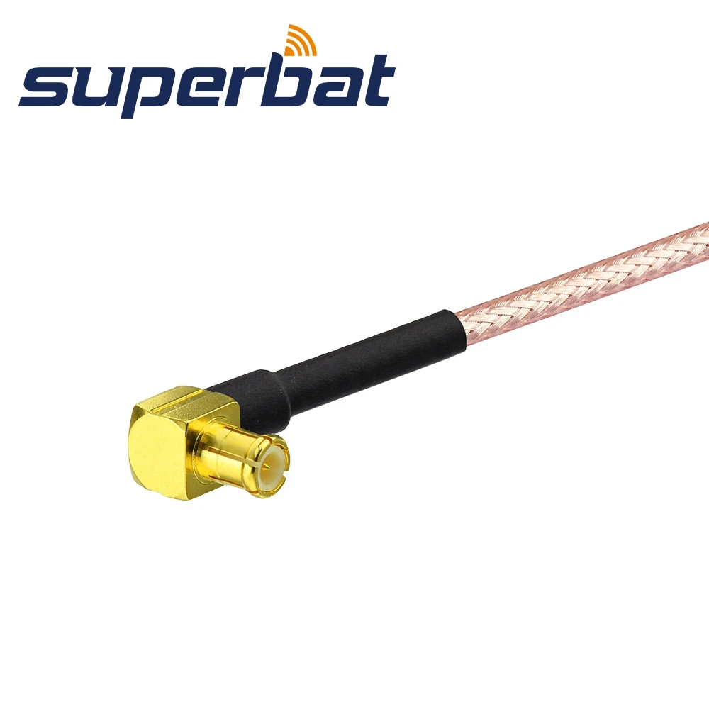 Superbat UMTS Antenna Pigtail Cable SMA Female to MCX Male Right Angle RG316 15cm for Broadband Router Ericsson W30 W35