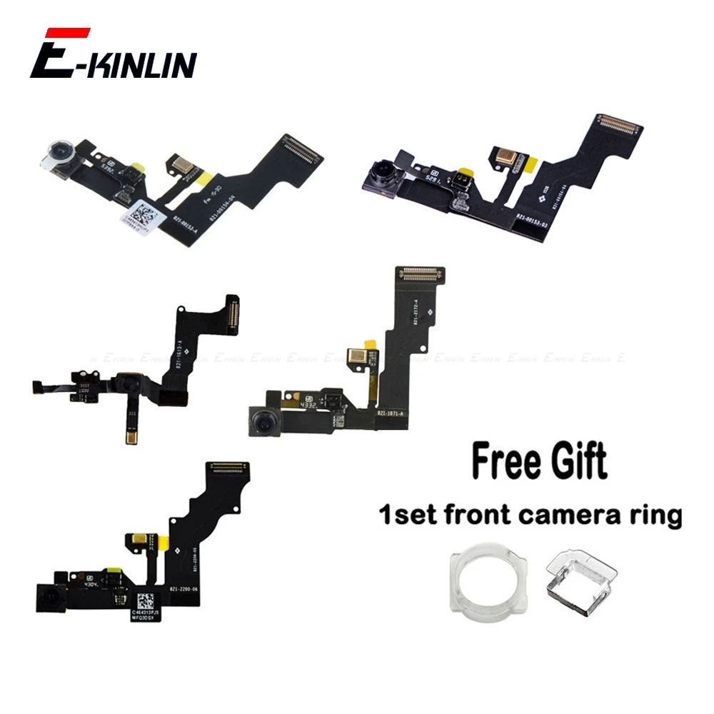 Front Camera Proximity Sensor Light Mic Flex Cable For iPhone 5 5C 5S SE 2016 6 6S Plus With Front Camera Ring Holder