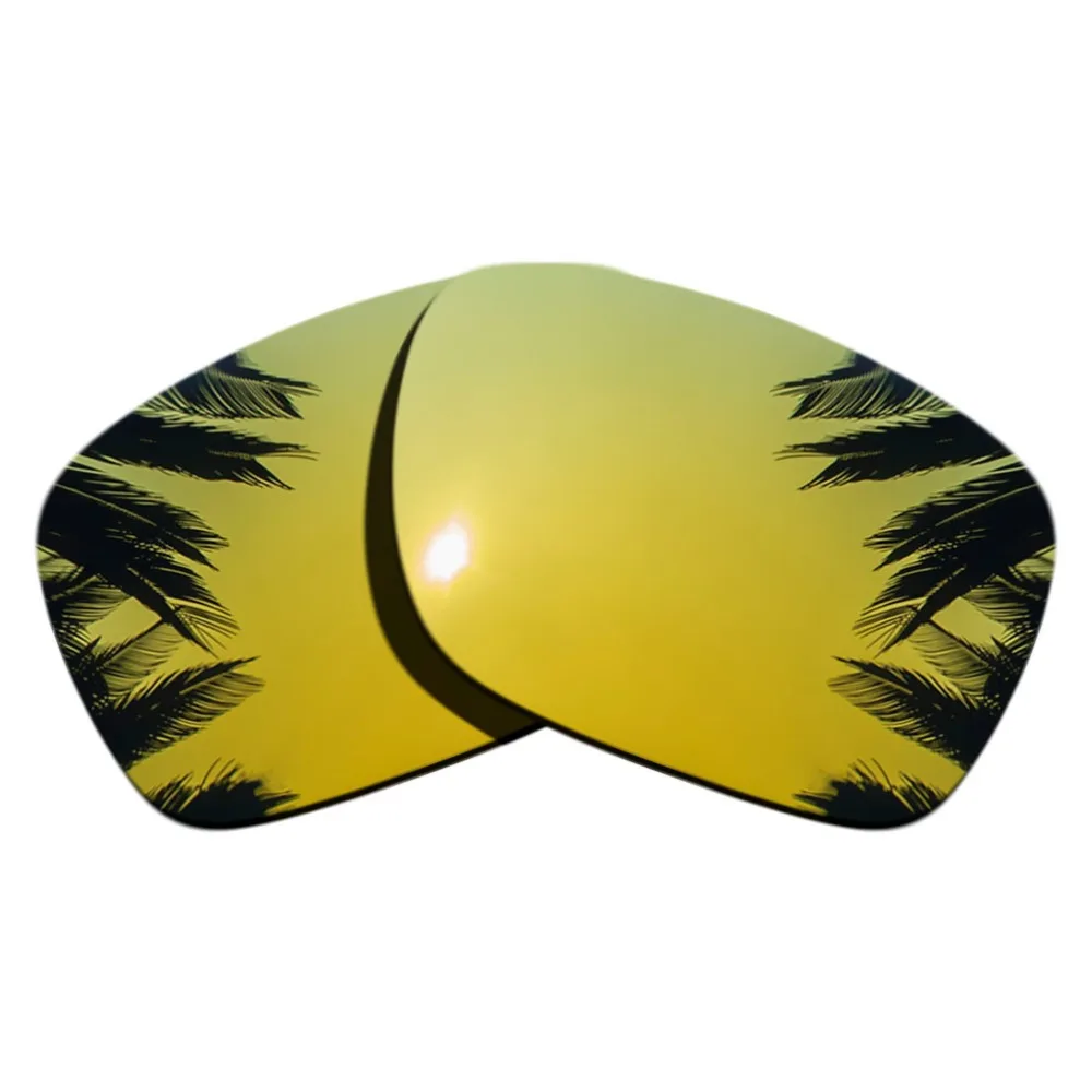 (Silver+24K Gold Mirrored Coating) 2-Pairs Polarized Replacement Lenses for Holbrook Frame 100% UVA & UVB Protection