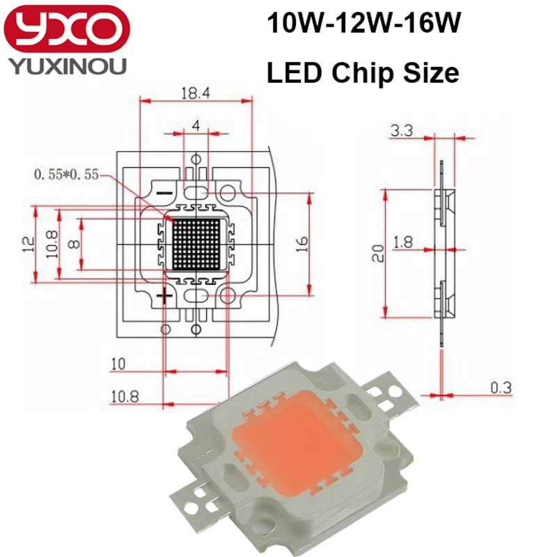 1 stücke 50W 100W led wachsen chip gesamte spektrum led diode 30-34v 3A led anlage wachsen licht chip für indoor-anlage aussaat wachsen und blume