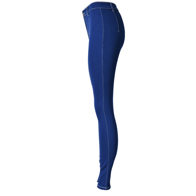 Chic cintura Alta Estiramento Skinny Jeans Sexy Mulheres Denim Lápis Calças Legais Fenale Jeans Streetwear Quente