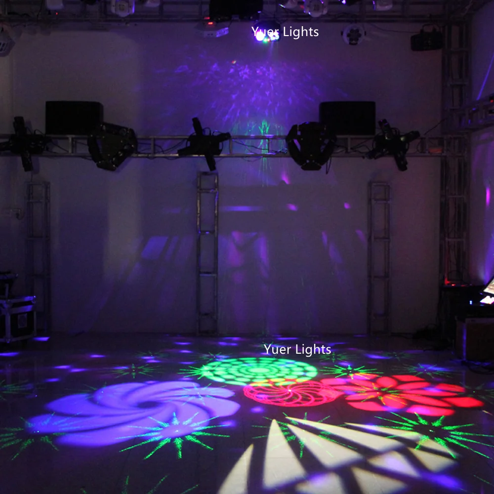 Magic Ball Laser Pattern Strobe 4 in1 LED Stage Light DMX 512 Sound Activated rotante Disco Ball Party Lights LED Strobe Light