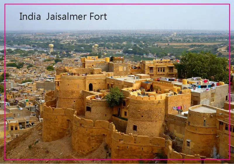 

Rectangle Rigid Magnets , India Jaisalmer Fort Scenery Tourist Rectangle 3"*2" Metal Fridge Magnet 5388