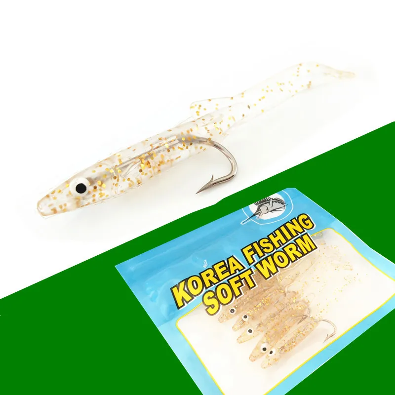 SUNMILE 6pcs 2g 80mm Eel Fishing Lure Pesca Peche Tackle Wobblers Fish Soft Lures Carp Leurre Souple Isca Artificial Soft baits