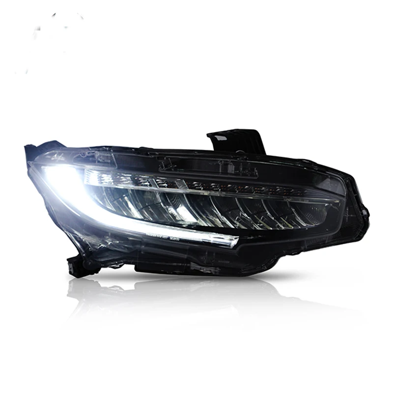 Car Factory For Head Lamp For Civic ALL LED Headlight 2016 2017 2018 LED Head Light With Moving Signal+Plug And Play+Waterproof