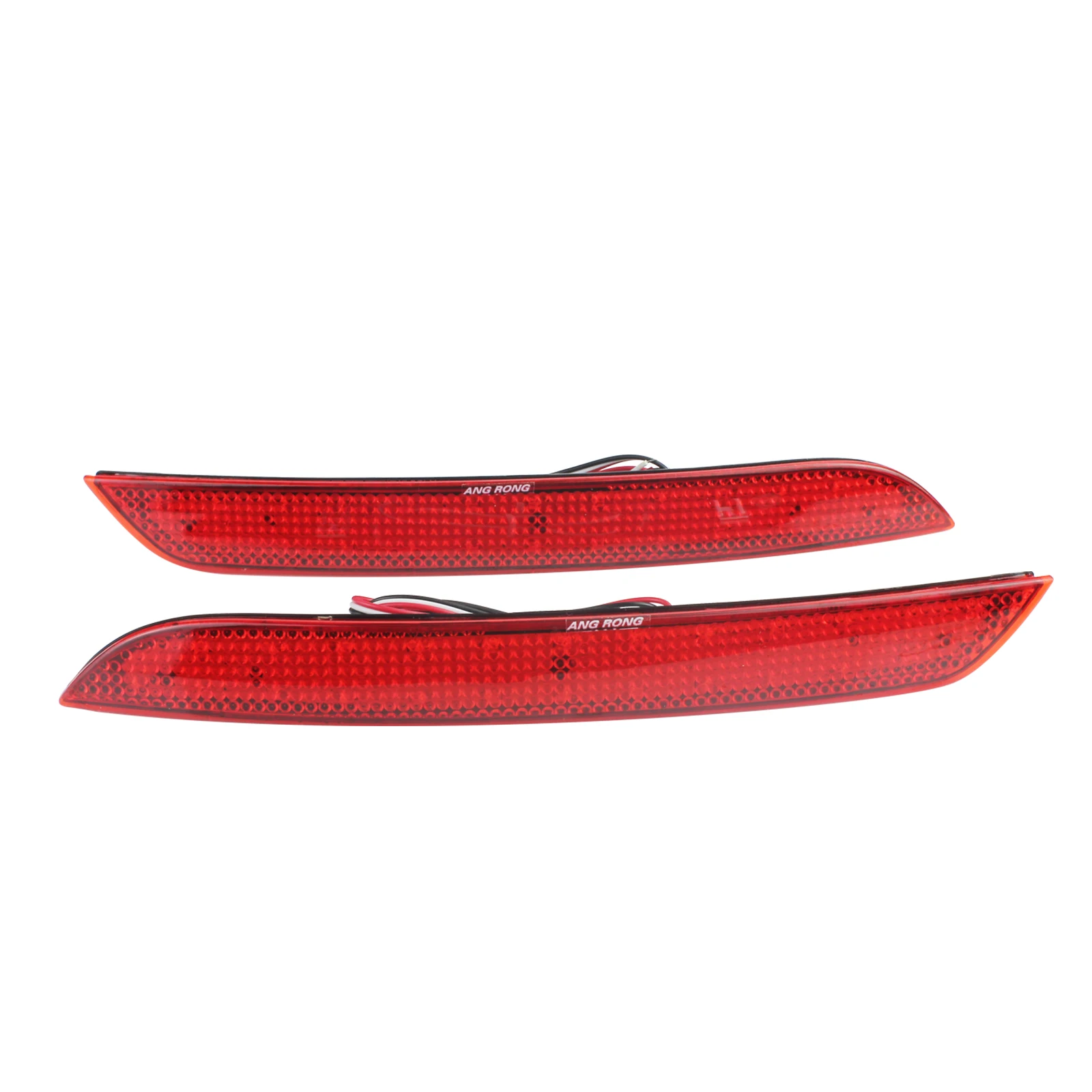 ANGRONG 1 Pair 2x Rear Bumper Reflector LED Red Brake Stop Tail Light Lamps For BMW 520d 520i 523i 525d 528i