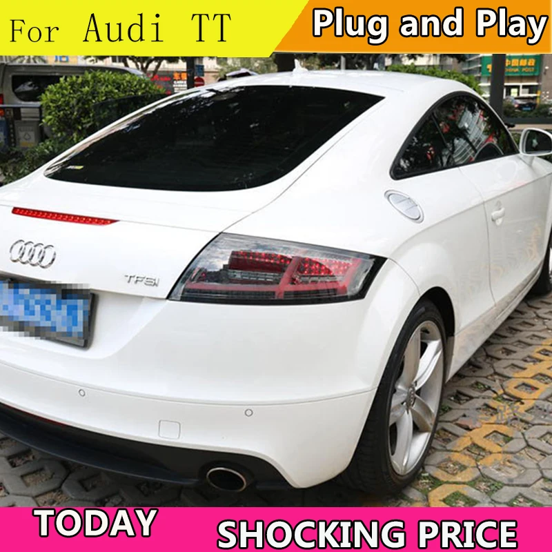 

Автомобильный Стайлинг для Audi TT 2006-2013 Хвост светильник в сборе светодиодный фонарь светильник задний фонарь динамический сигнал поворота + Реверс + тормоз + вождения светильник