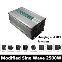 2500W Modified Sine Wave Inverter,DC 12V/24V/48V To AC110V/220V,off Grid Solar Power Inverter With Battery Charger