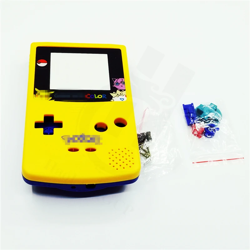 عالية الجودة DIY حالة خاصة ل gbc محدودة طبعة الأصفر الأزرق النسخة قذيفة ل ل gameboy اللون لعبة وحدة