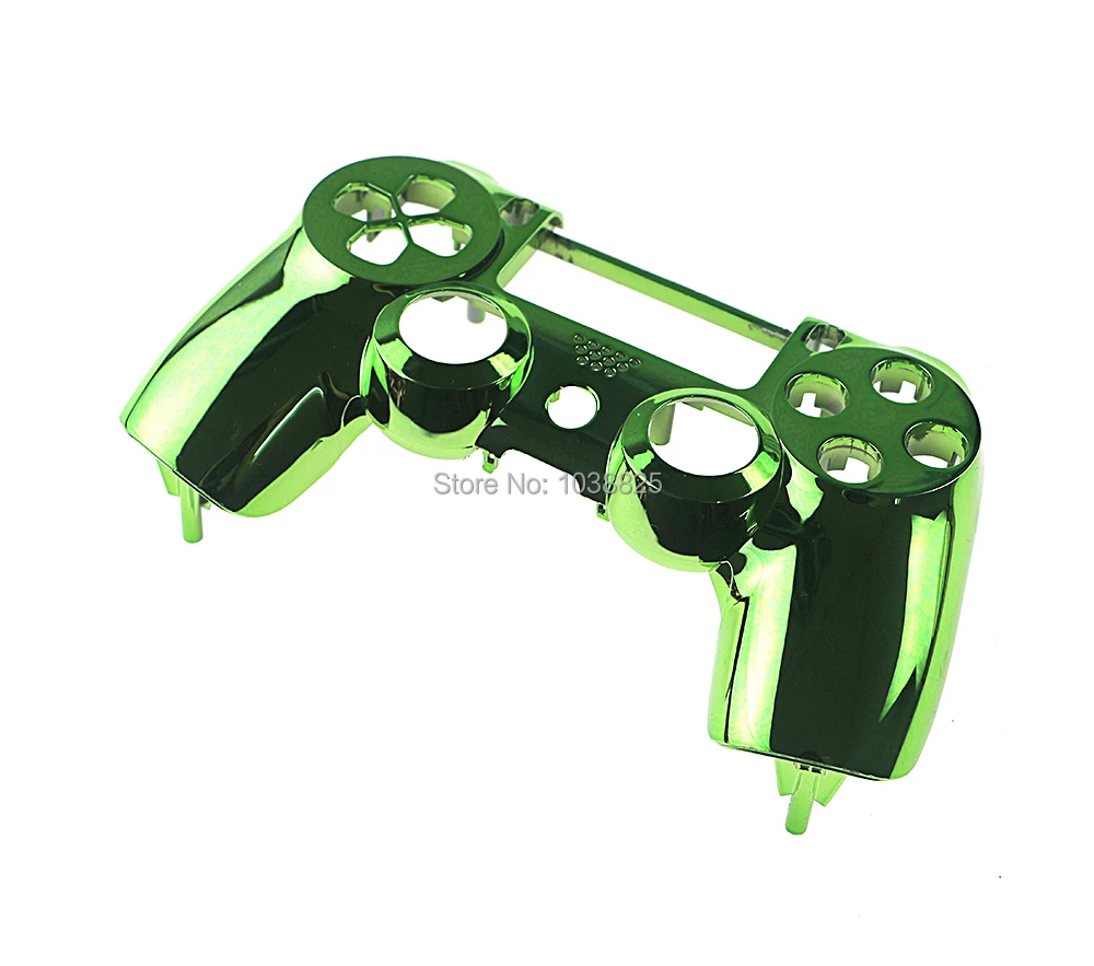 Casing Cangkang Atas Bagian Depan Berlapis Krom Jds001 Pegangan Tangan Joystick Gamepad Pengendali Model Kustom Pegangan Batang Tangan untuk PS4