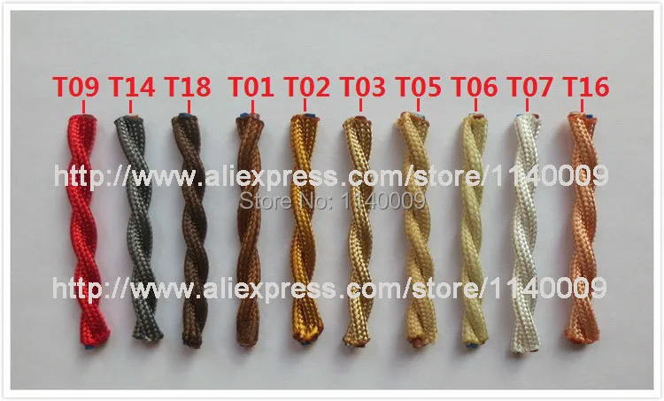 2m 3m 5m 10m 2 Core 0.75mm2 Vintage Fabric Cloth Twisted Cable Electrical Wire Colorful Flex Twisted Cord For DIY Decor Light