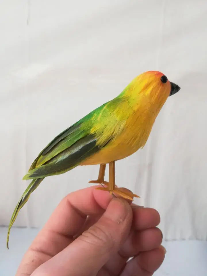 

about 13cm simulation bird Sicalis flaveola foam&feathers vivid bird,pastoral craft prop,home garden decoration gift s2191