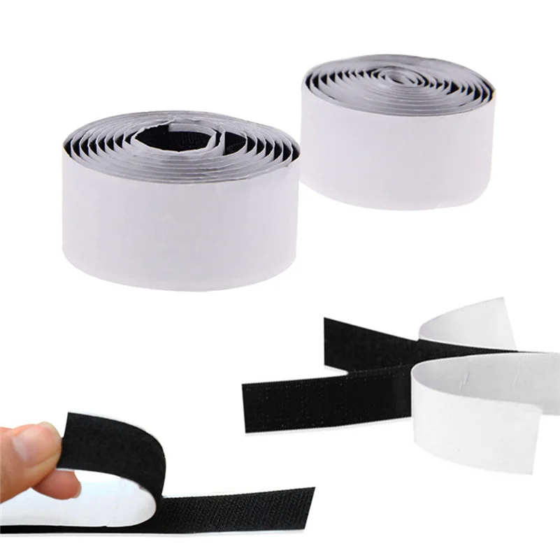50mm * 2 M güçlü kendinden yapışkanlı cırt cırt yapışkan siyah bant üzerinde AA7326