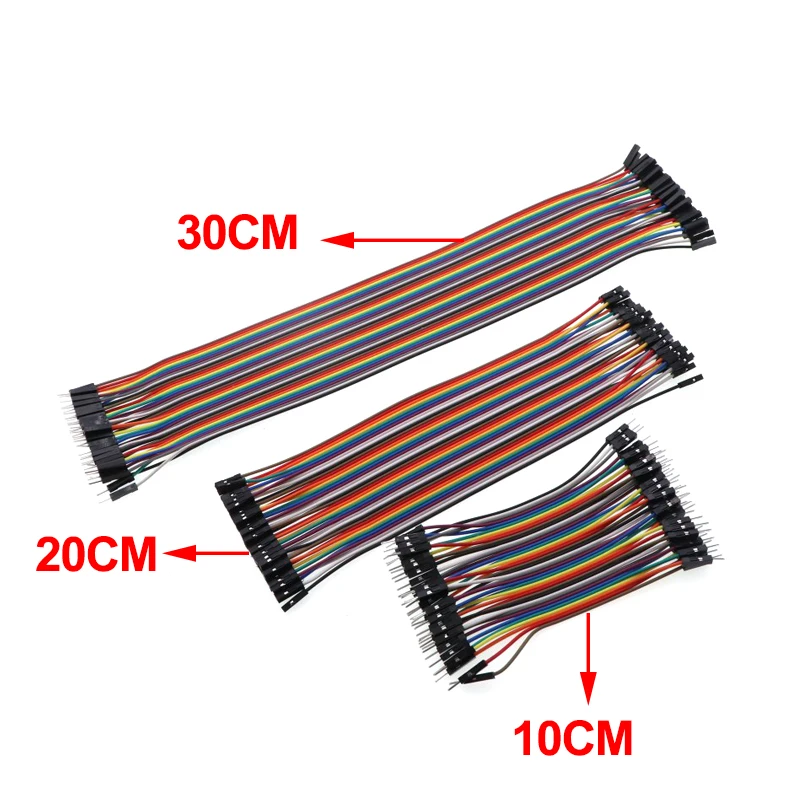 40Pin Jumper Wire Pins Male to Male Female to Female Cable Kit DIY Electron Line 2.54mm for PCB Arduino 10cm 20cm 30cm