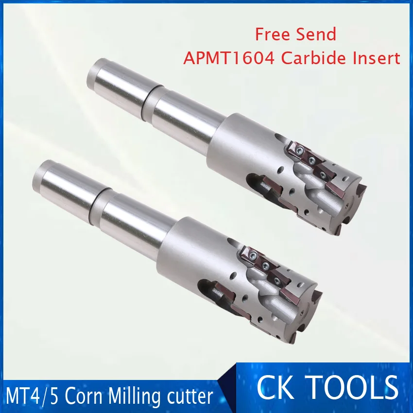 

Free insert Morse taper shank indexable high efficiency spiral corn end mill APMT1604 corn milling cutter