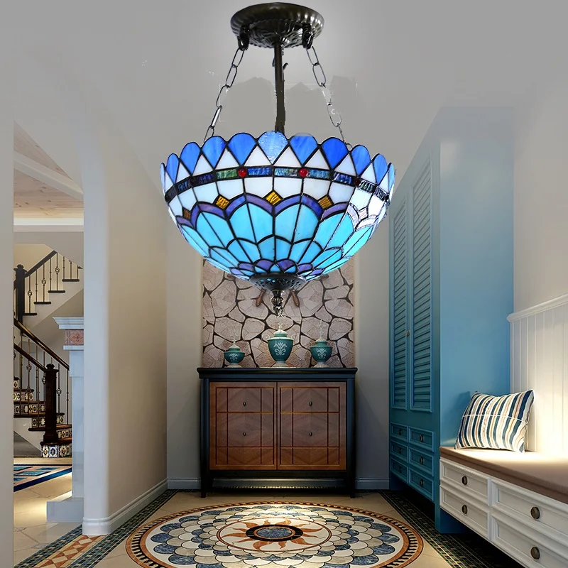 European Mediterranean art pendant lamp entrance carridor light bedroom balcony garden aisle light creative Pendant Lights DF83