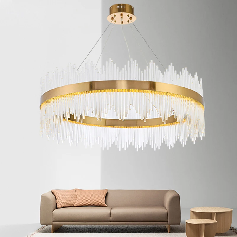 

Modern LED Ring Chandelier Light LED Hanging Drop Lamp For Dining Room LED lamparas circle chandeliers Lighting For Home