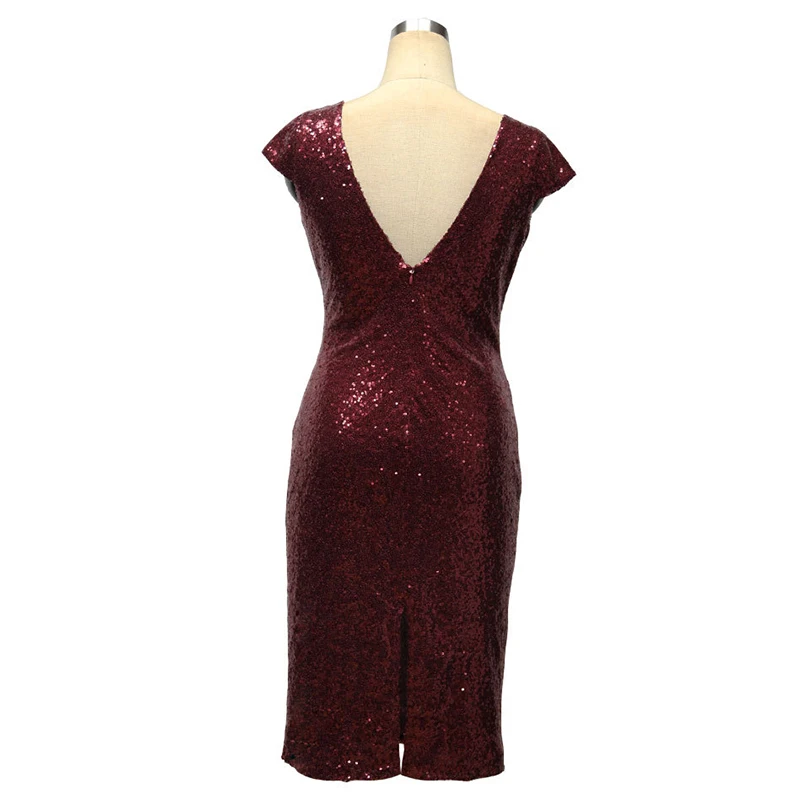 Sexy Black Gold Sequins Summer dress women Backless bodycon vintage dress elegant Night club Party Dresses vestidos robe femme
